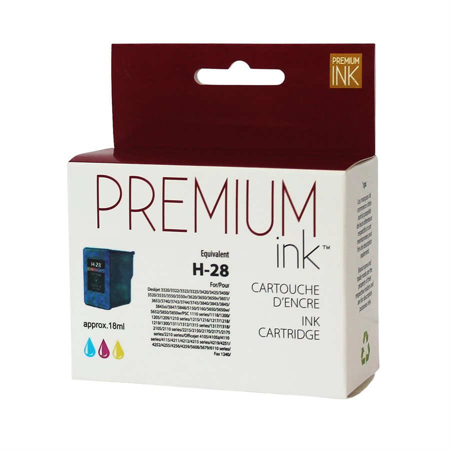HP 28 C8728A Remanufactured Ink Cartridge Colour-Premium Ink