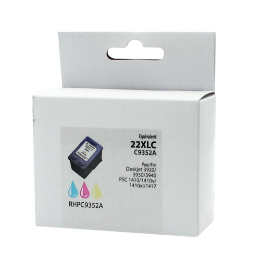 HP 22XL C9352A Remanufactured Ink Cartridge Color Neutral Box-Premium Ink