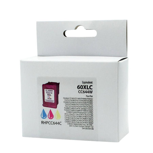 HP 60XL CC644 Remanufactured Ink Cartridge Colour Neutral Box-Premium Ink