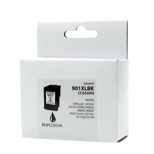 HP 901XL CC654A Remanufactured Ink Cartridge Black Neutral Box-Premium Ink