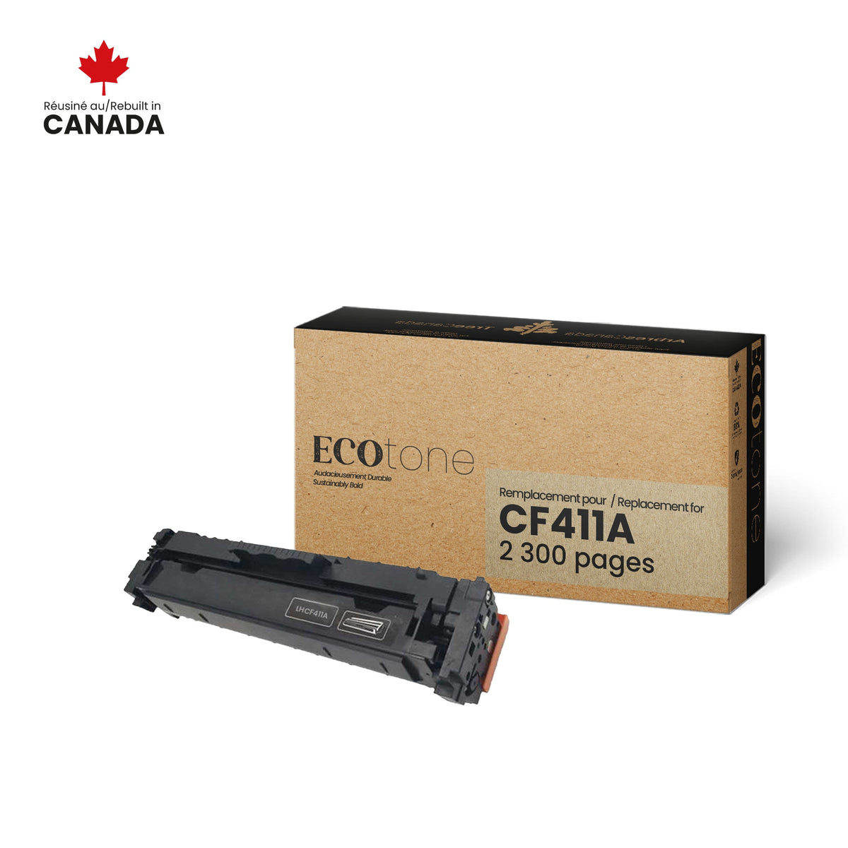 HP CF411A Remanufactured Toner Cartridge Cyan