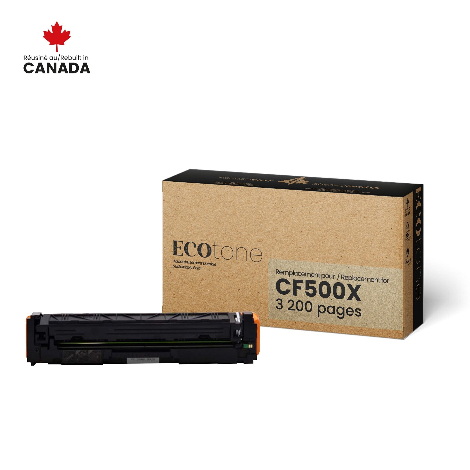 HP CF500X Toner Cartridge Remanufactured Black 3.2K-Ecotone