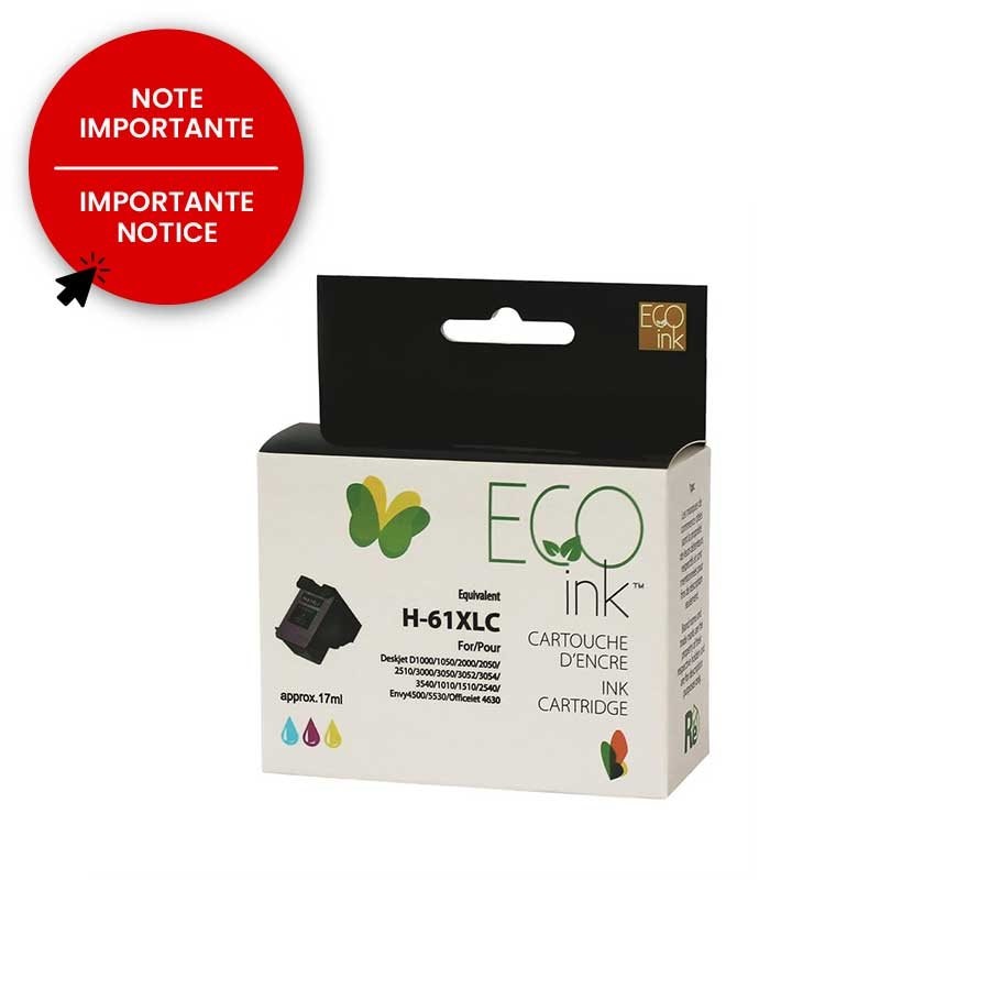 HP 61XL CH564WN Remanufactured Ink Cartridge Color-EcoInk