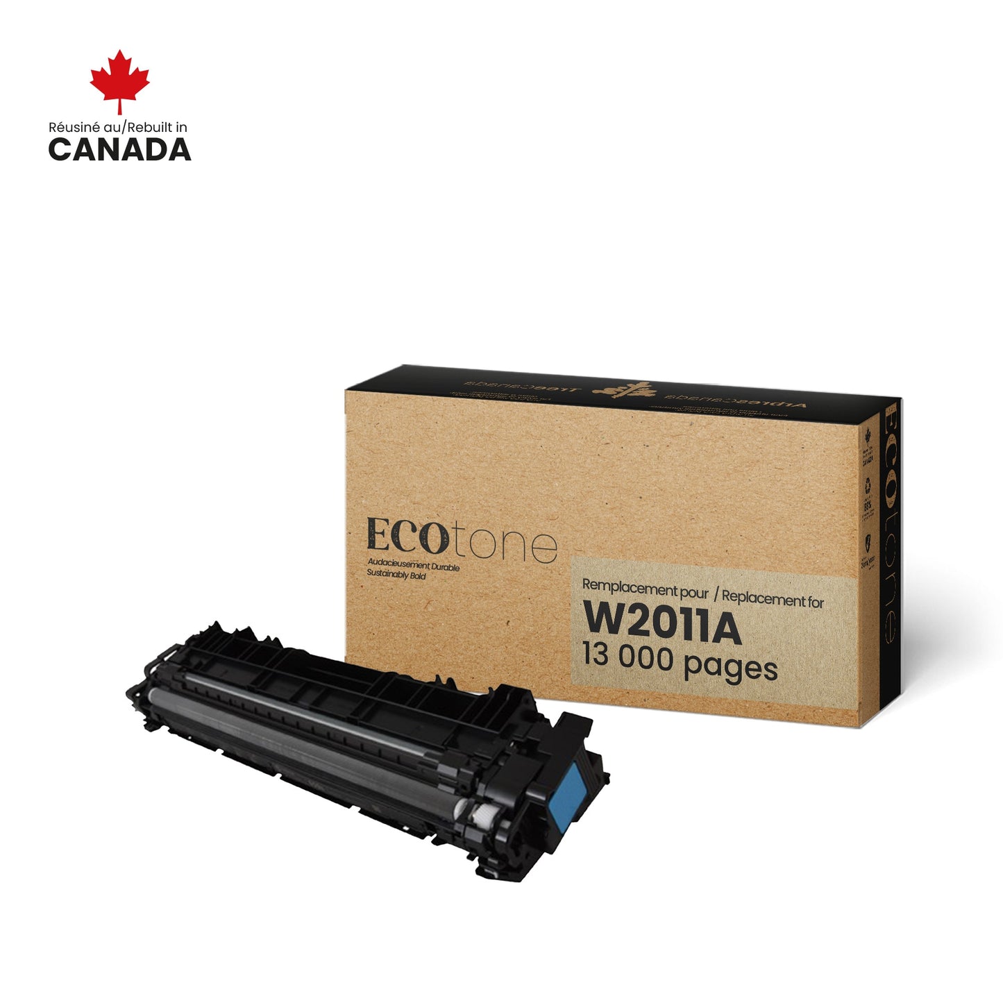HP 659A W2011A Remanufactured Toner Cartridge Cyan 13K - by Ecotone