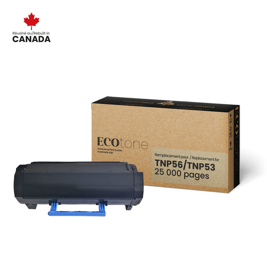 Konica TNP56/TNP53 Toner Cartridge Remanufactured Black 25K-Ecotone