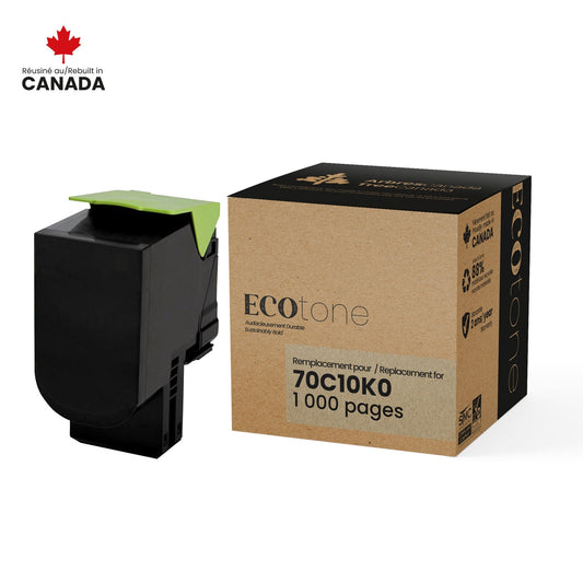 Lexmark 70C10K0 Toner Cartridge Remanufactured Black 1K-Ecotone
