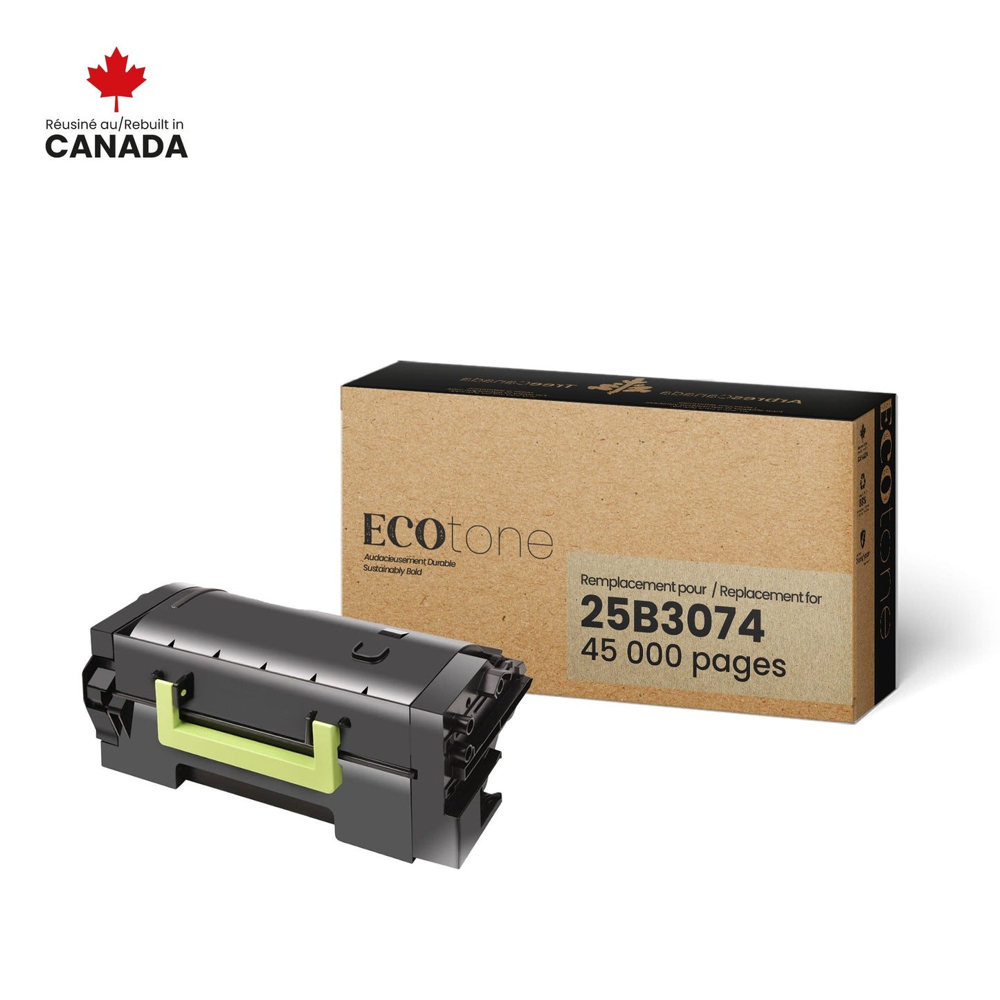Lexmark 25B3074 Toner Cartridge Remanufactured Black 45K-Ecotone