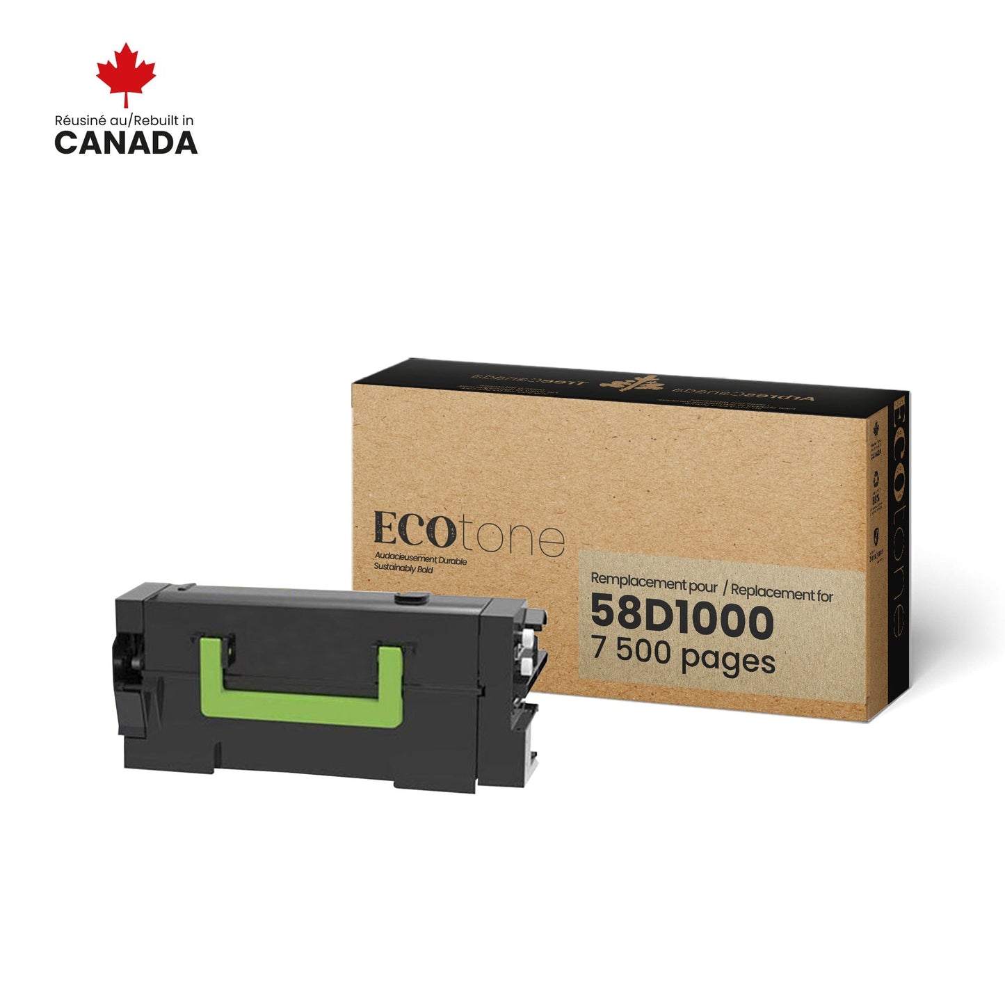 Lexmark 58D1000 Toner Cartridge Remanufactured 7.5K-Ecotone