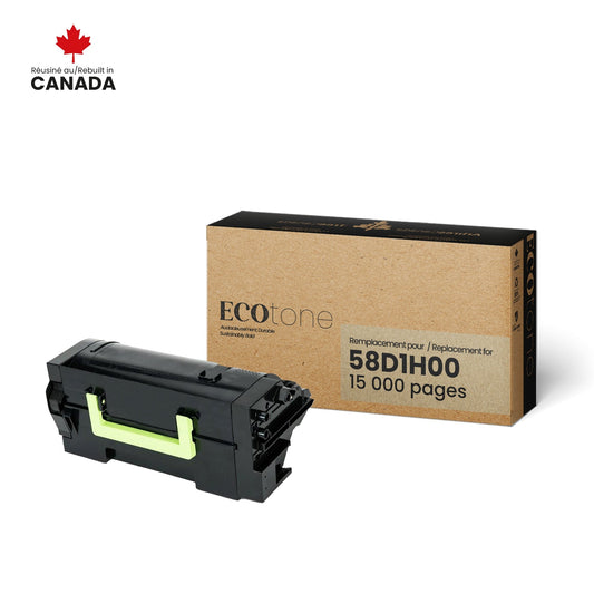 Lexmark 58D1H00 Toner Cartridge Remanufactured 15K-Ecotone