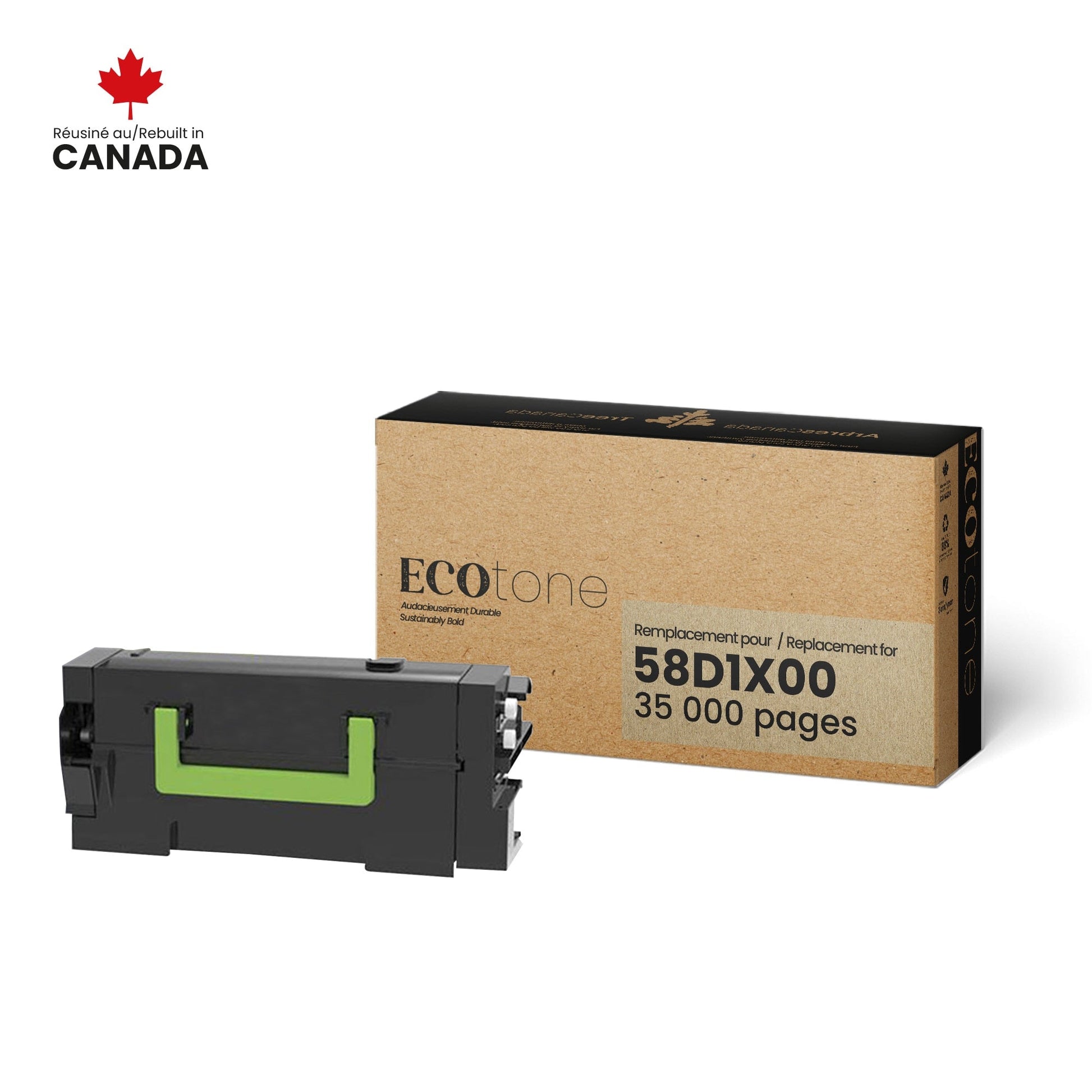 Lexmark 58D1X00 Toner Cartridge Remanufactured 35K-Ecotone