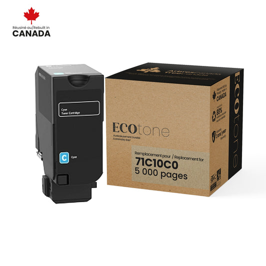 Lexmark 71C10C0 Reman Ecotone Cyan 5K - by Ecotone