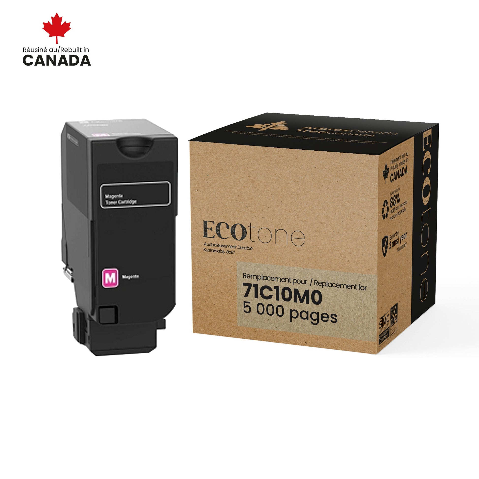 Lexmark 71C10M0 Reman Ecotone Magenta 5K - by Ecotone