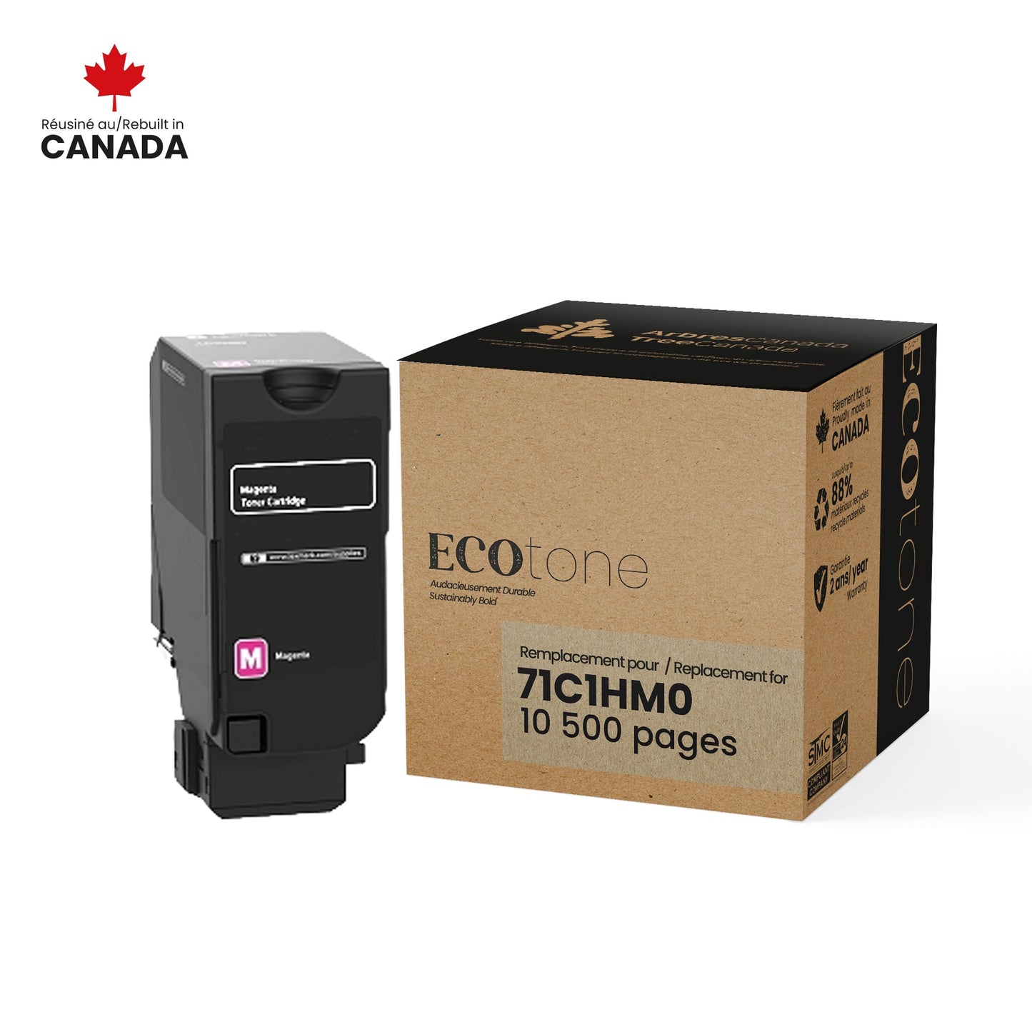 Lexmark 71C1HM0 Reman Ecotone Magenta 10.5K - by Ecotone