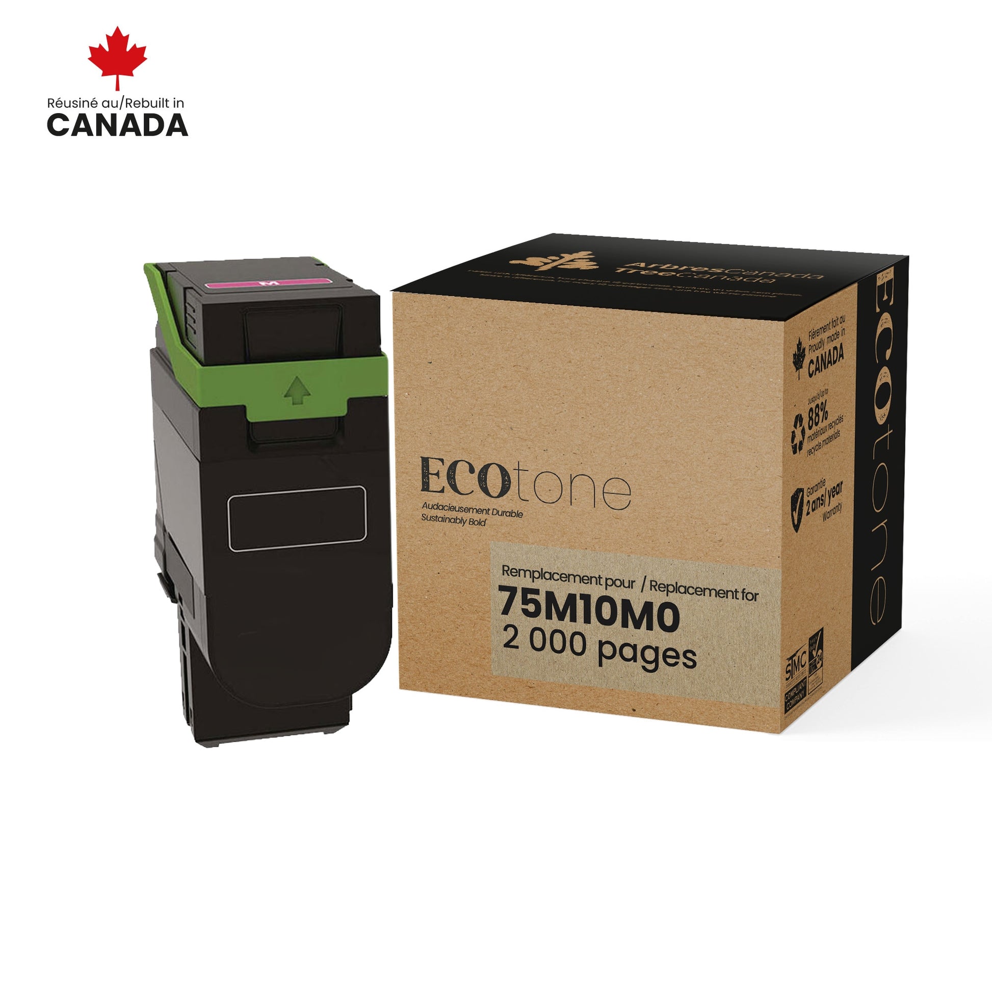 Lexmark 75M10M0 Reman Ecotone Magenta 2K - by Ecotone