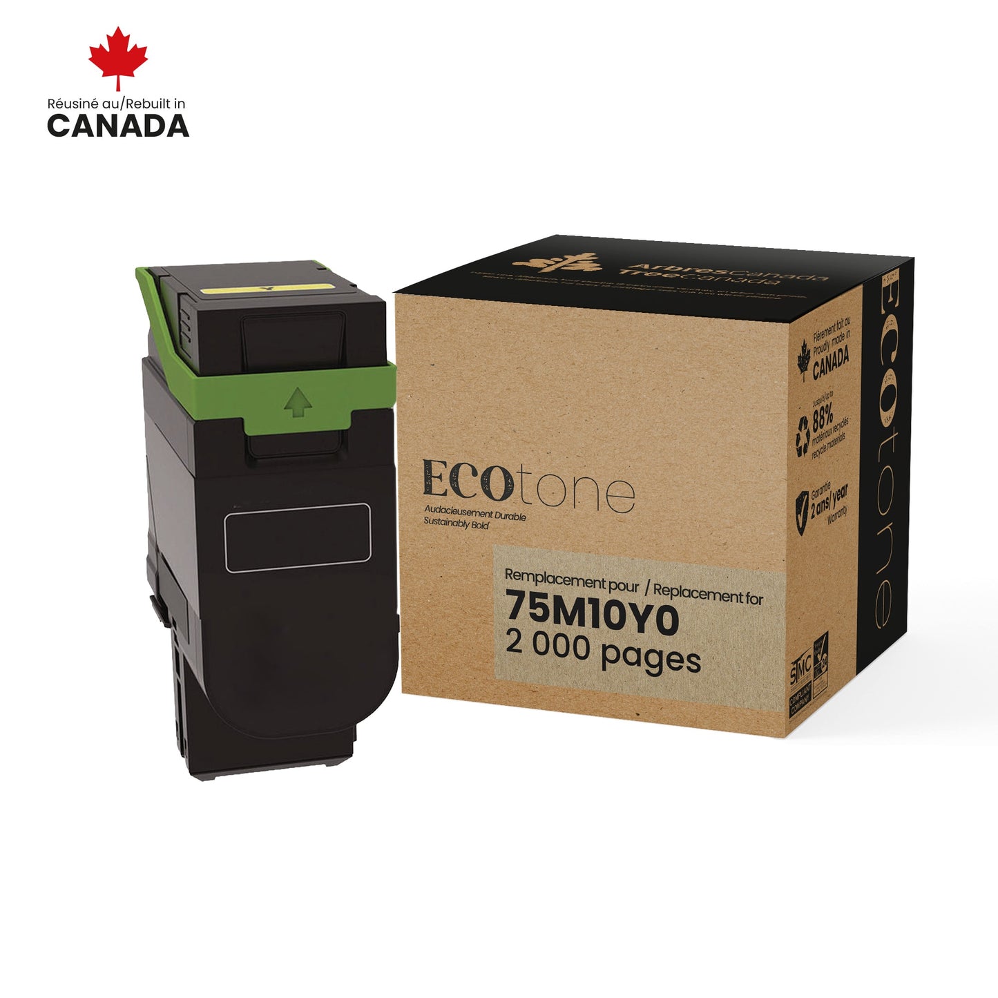 Lexmark 75M10Y0 Reman Ecotone Yellow 2K - by Ecotone