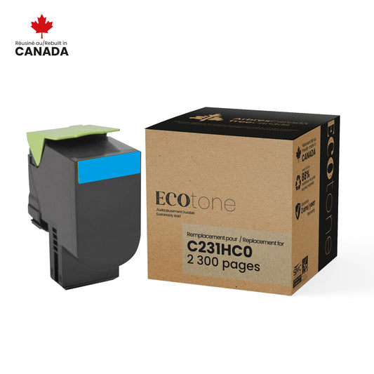 Lexmark C231HC0 Toner Cartridge Remanufactured Cyan 2.3K