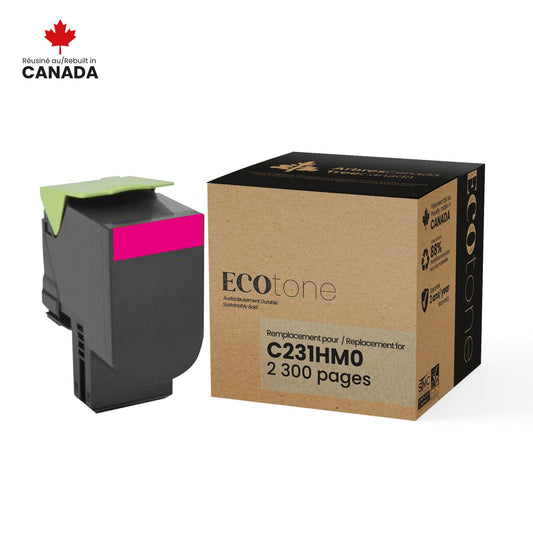 Lexmark C231HM0 Toner Cartridge Remanufactured Magenta 2.3K