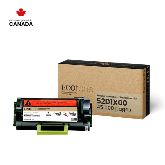 Lexmark 52D1X00 Toner Cartridge Remanufactured 45K-Ecotone