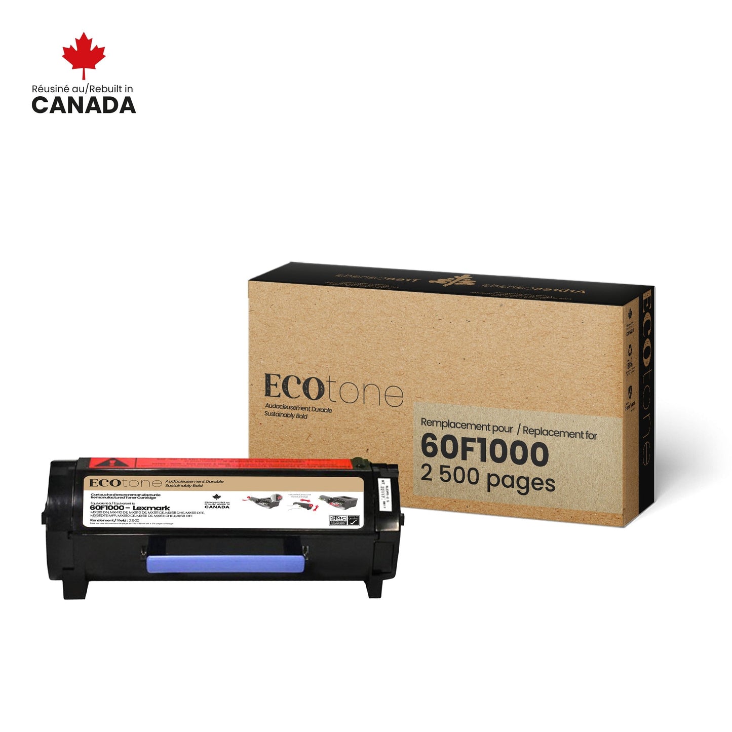 Lexmark 60F1000 Toner Cartridge Remanufactured 2.5K-Ecotone