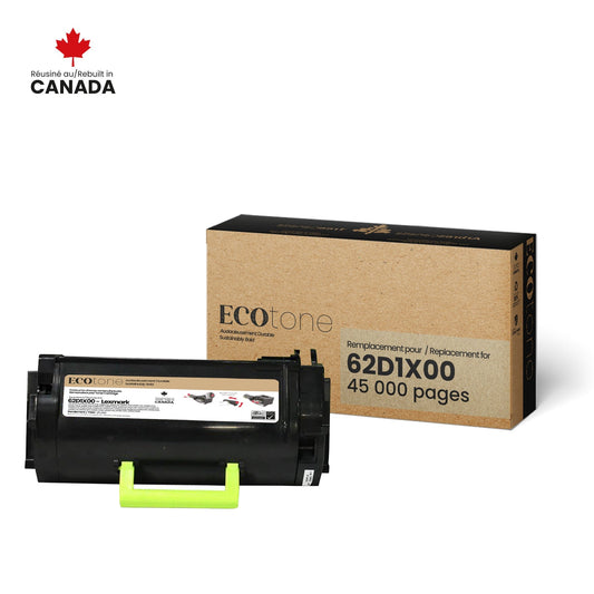 Lexmark 62D1X00 Toner Cartridge Remanufactured 45K-Ecotone