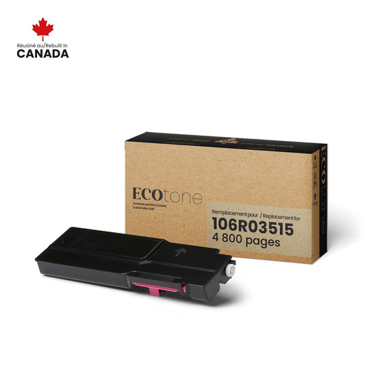 Xerox 106R03515 Remanufactured Toner Cartridge Magenta 4.8K - Ecotone, Made in Canada