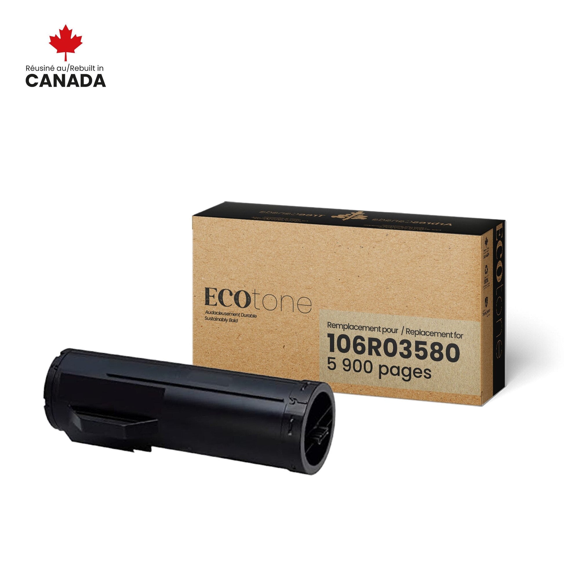 Xerox 106R03580 Remanufactured Toner Cartridge 5.9K - Ecotone, Made in Canada