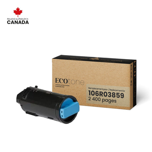 Xerox 106R03859 Remanufactured Toner Cartridge Cyan 2.4K - Ecotone, Made in Canada