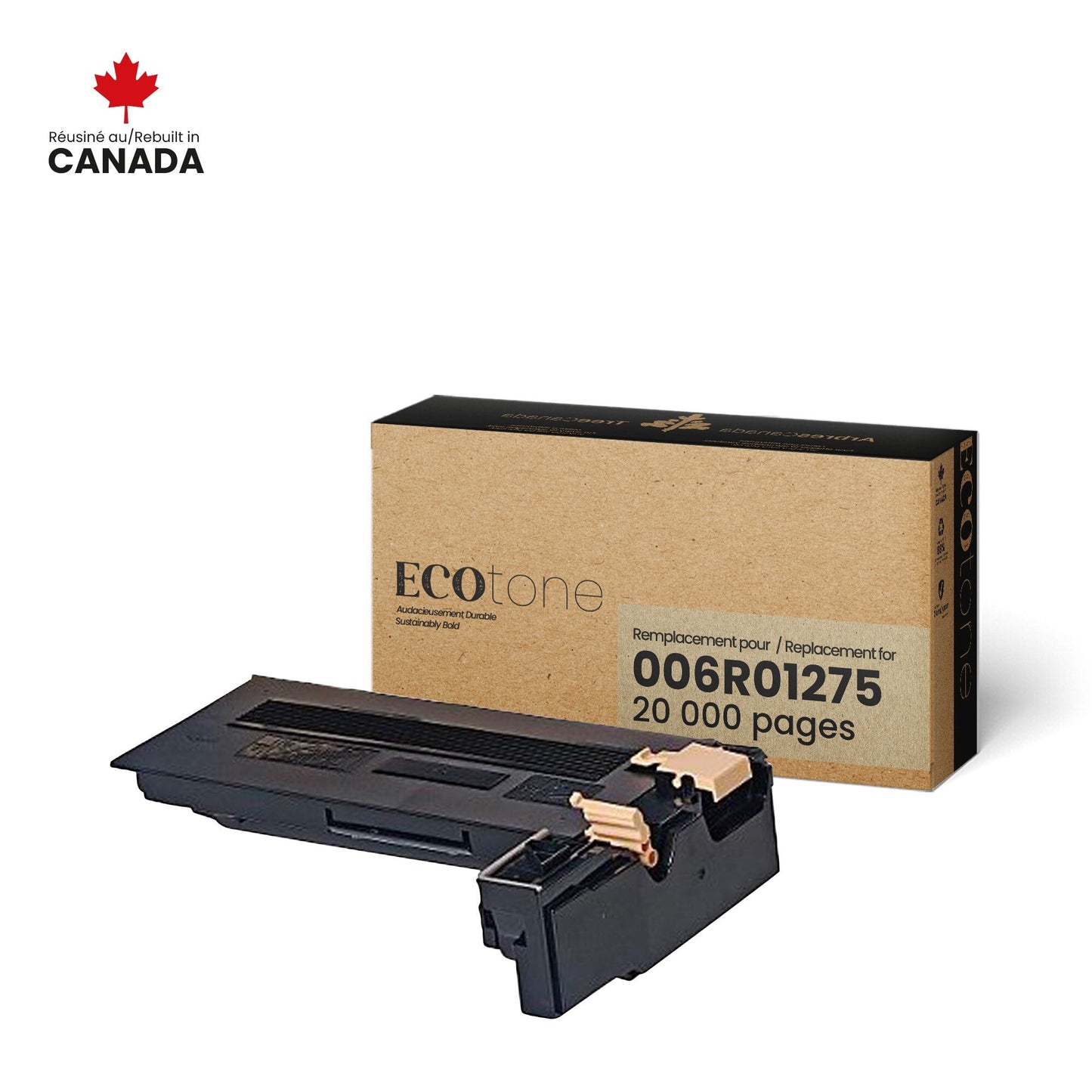 Xerox 006R01275 Remanufactured Toner Cartridge 20K - Ecotone, Made in Canada