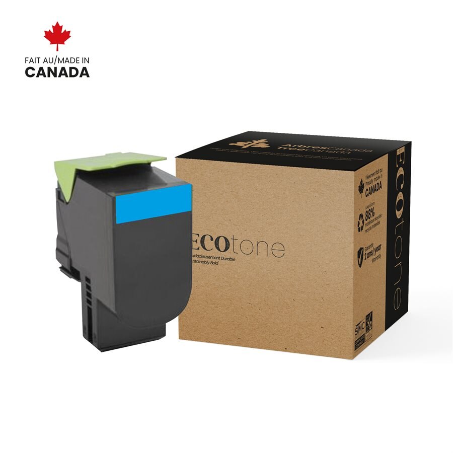 Xerox 006R04365 Remanufactured Toner Cartridge Cyan 5K - Ecotone, Made in Canada