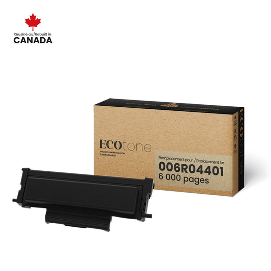 Xerox 006R04401 Remanufactured Toner Cartridge Black 6K - Ecotone, Made in Canada