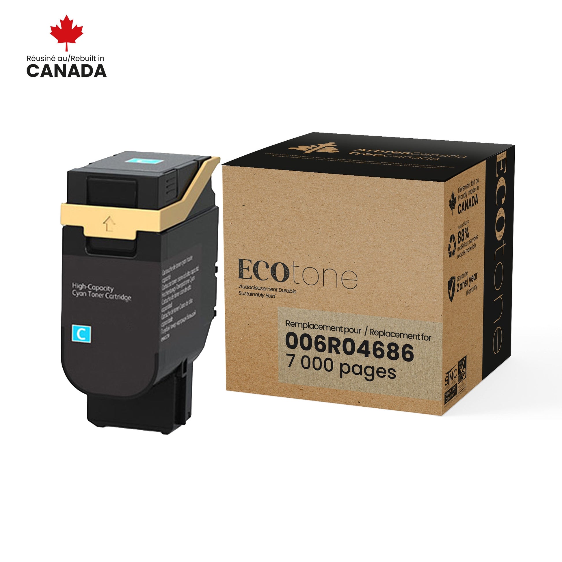 Xerox 006R04686 Reman Ecotone Cyan 7K - by Ecotone