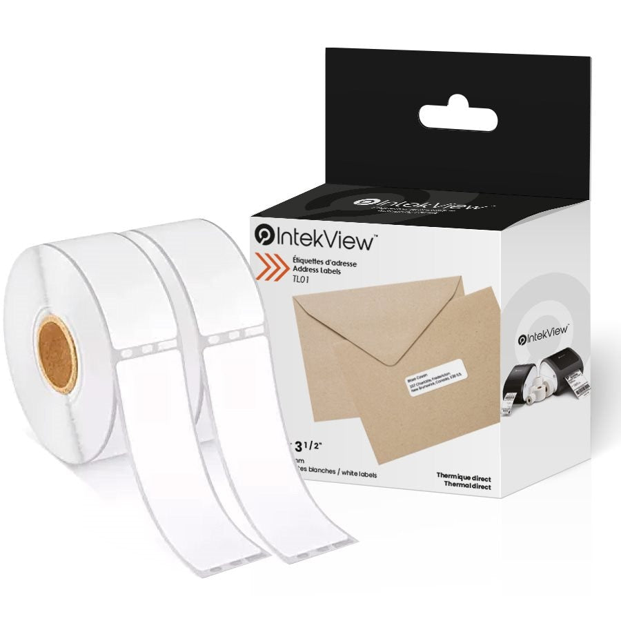 Ergonomic New Compatible OEM Labels 1 1/8'' x 3 1/2'' 2 x 350-Intekview