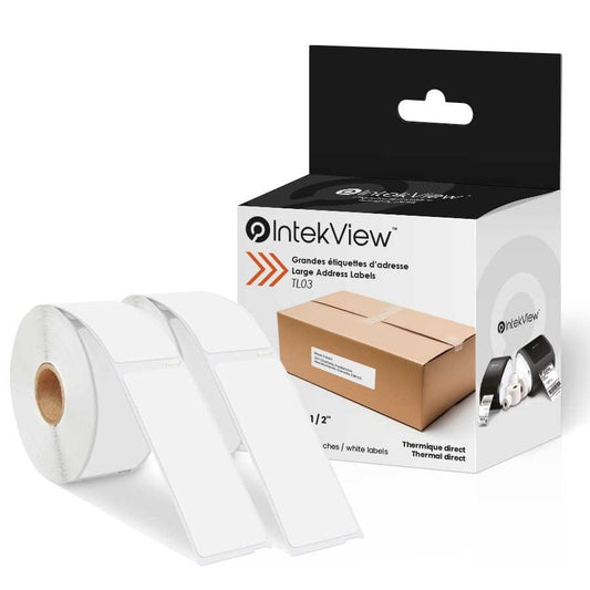 Ergonomic New Compatible OEM Labels 1 4/10'' x 3 1/2'' 2 x 260-Intekview