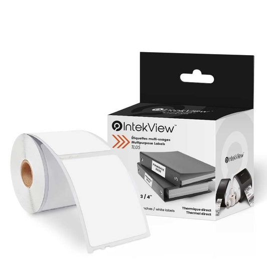 Ergonomic New Compatible OEM Large Labels 2 1/8'' x 2 3/4'' 1 x 320-Intekview