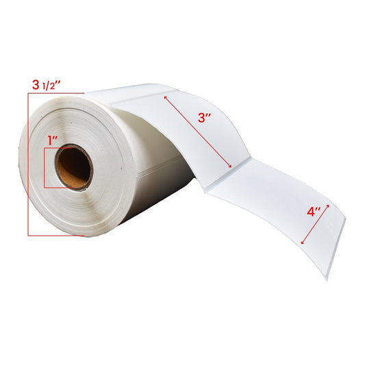 4x3 inch Direct Thermal New Compatible Labels 1 inch Core 500-Premium Tape