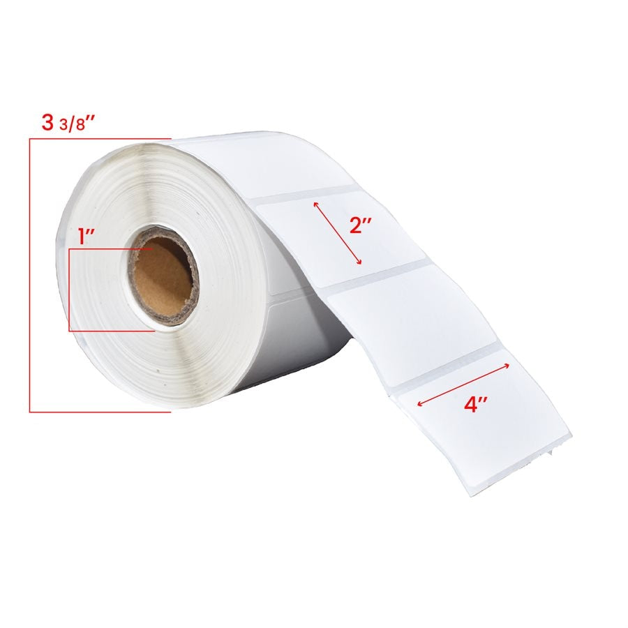 4x2 inch Direct Thermal New Compatible Labels 1 inch Core 750-Premium Tape