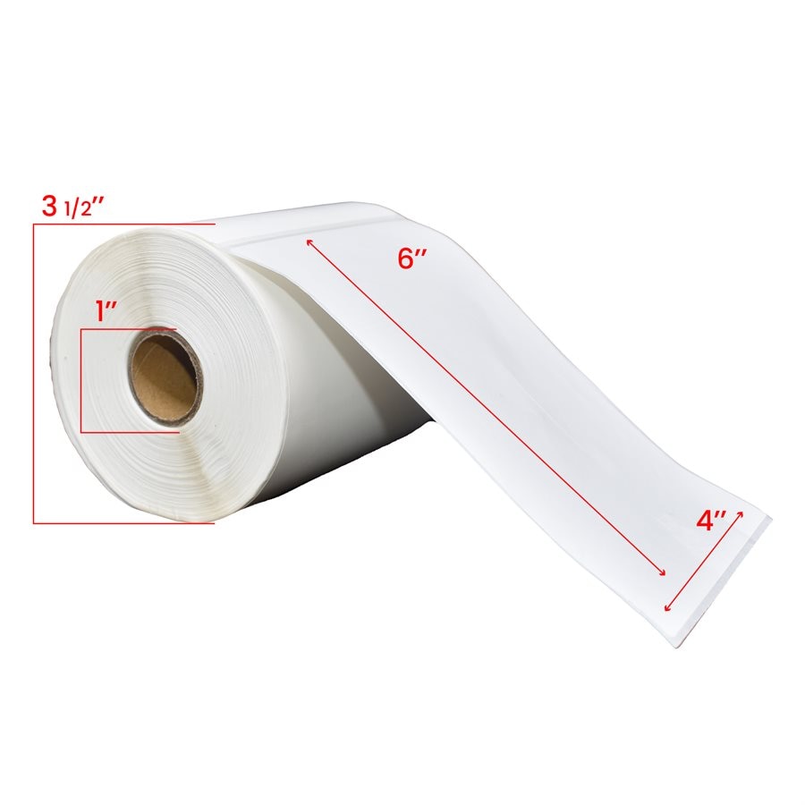 4x6 inch Direct Thermal New Compatible Labels 1 inch Core 250-Premium Tape