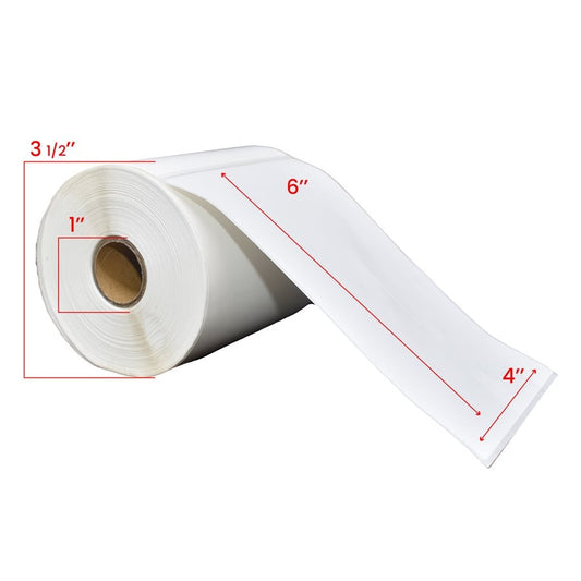 4x6 inch Direct Thermal New Compatible Labels 1 inch Core 250-Premium Tape