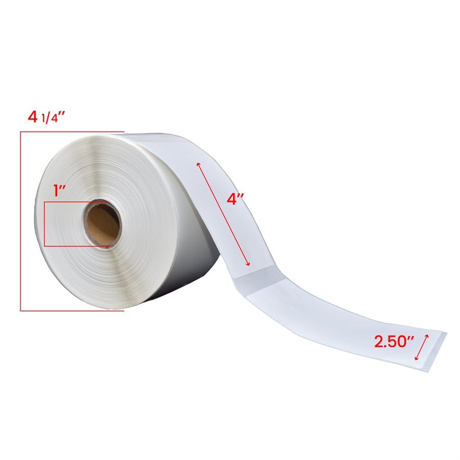 2.5x4 inch Direct Thermal New Compatible Labels 1 inch Core 500-Premium Tape