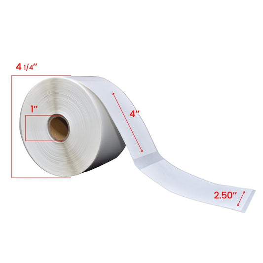 2.5x4 inch Direct Thermal New Compatible Labels 1 inch Core 500-Premium Tape
