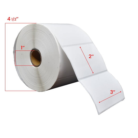 3x2 inch Direct Thermal New Compatible Labels 1 inch Core 1240-Premium Tape